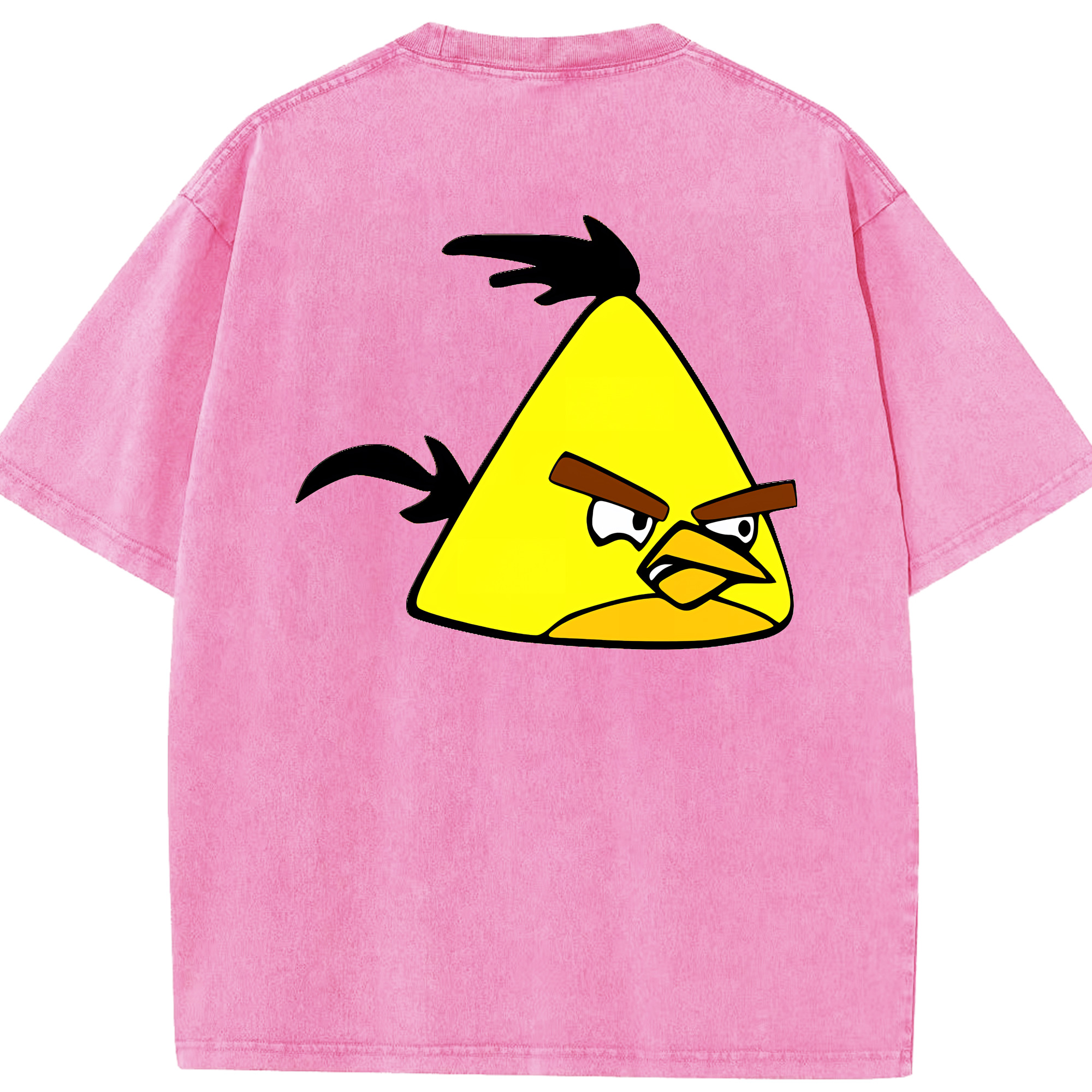 （画像用） Angry Birds アングリーバード 綿100% ヴィンテージ風 半袖Tシャツ（背面プリント）